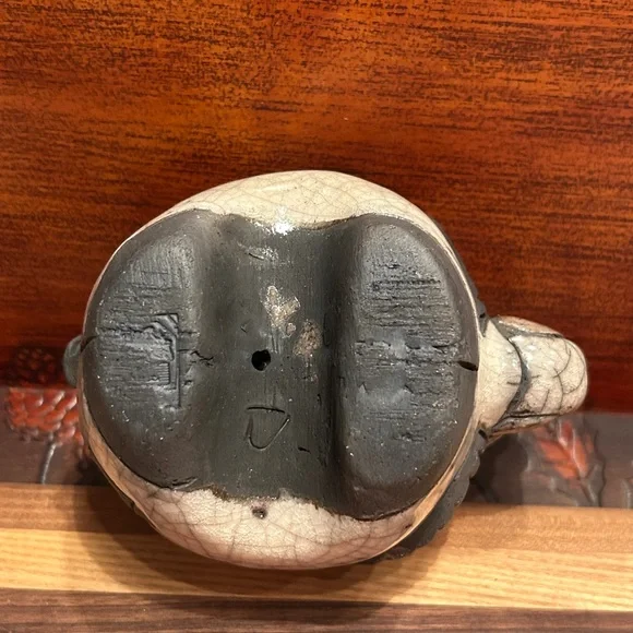 Gerhard De Beer Crazy Clay Elephant Raku Pottery Figurine 4" x 5.5" - Picture 5 of 8